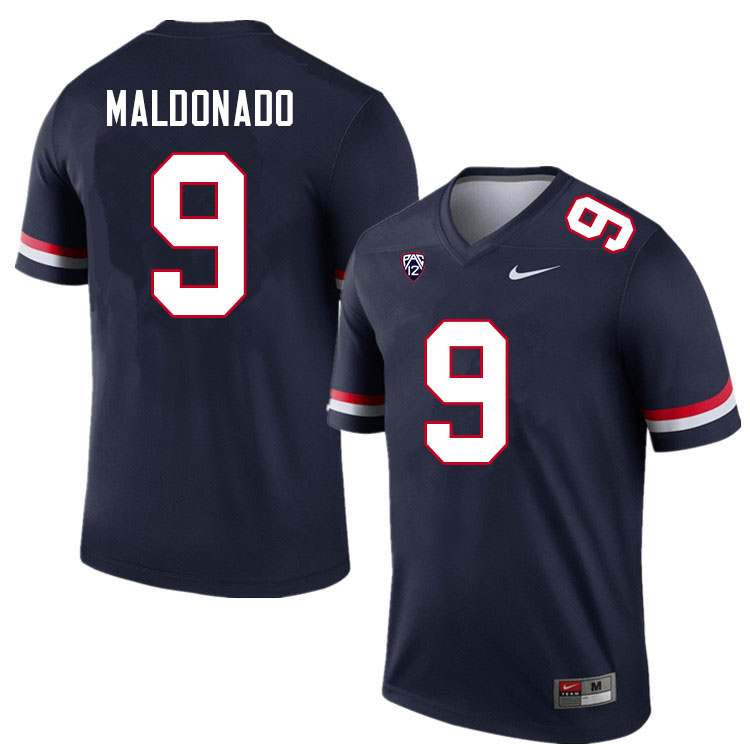 Men #9 Gunner Maldonado Arizona Wildcats College Football Jerseys Sale-Navy - Click Image to Close